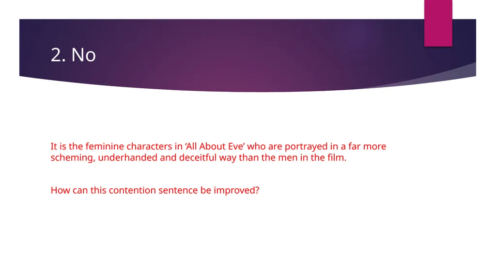 ‘All About Eve’ text response essay planning guide - slide 6 of 9