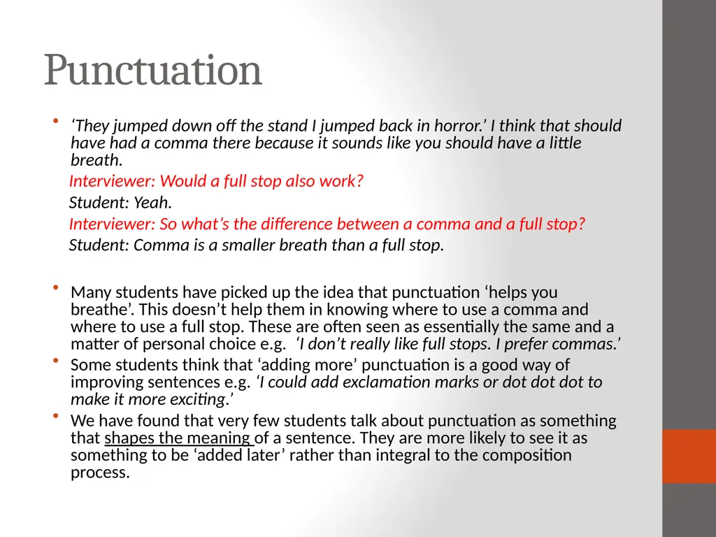 Sentence types Students’ typical confusions and - slide 8 of 9