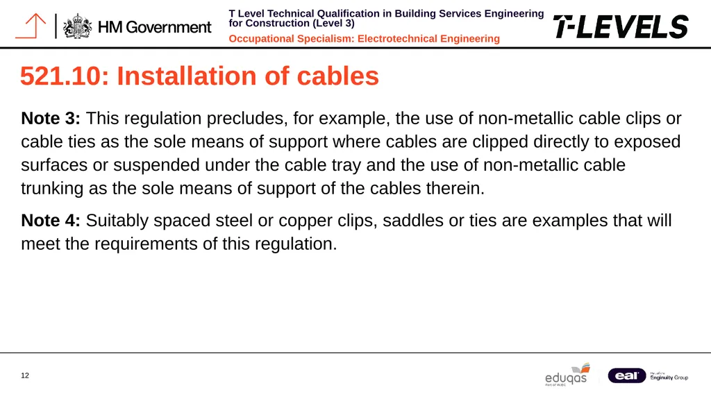 Occupational Specialism: Electrotechnical - slide 12 of 43
