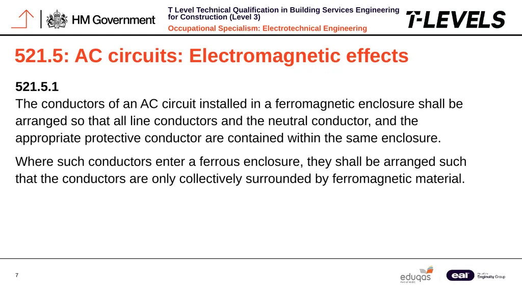 Occupational Specialism: Electrotechnical - slide 7 of 43