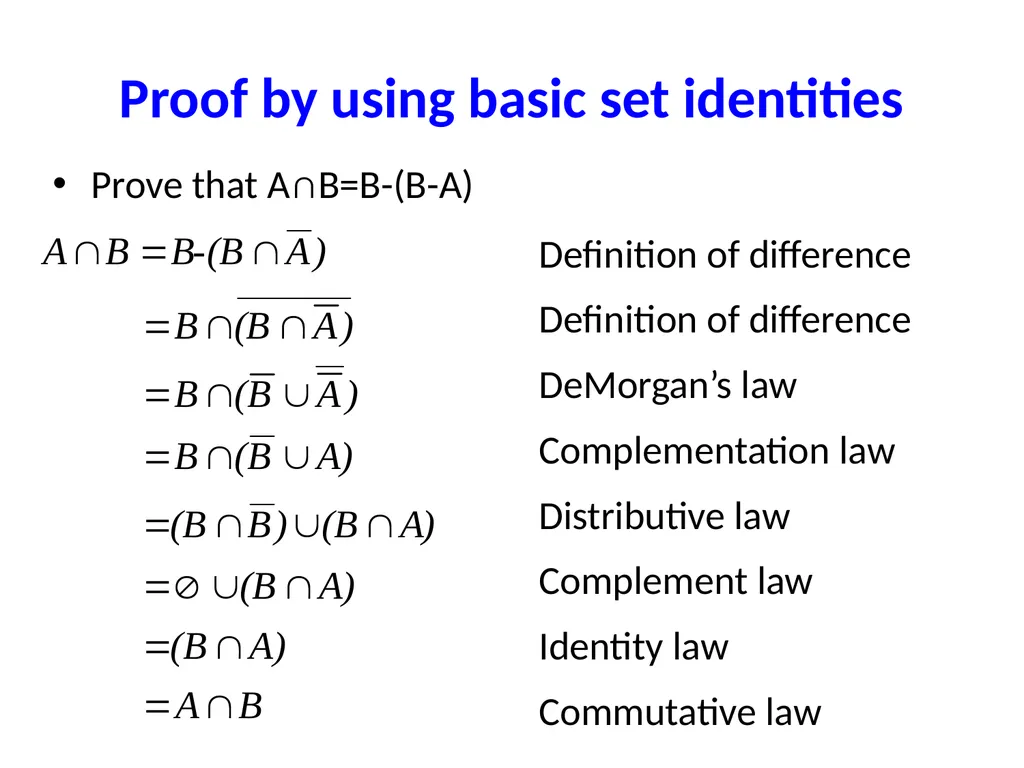 Set Theory – Part I Chapter 3.1, 3.2, 3.3 - slide 47 of 58