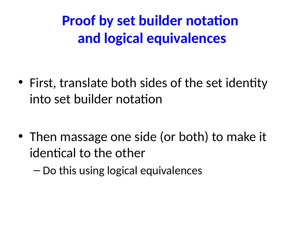 Set Theory – Part I Chapter 3.1, 3.2, 3.3 - slide 55 of 58