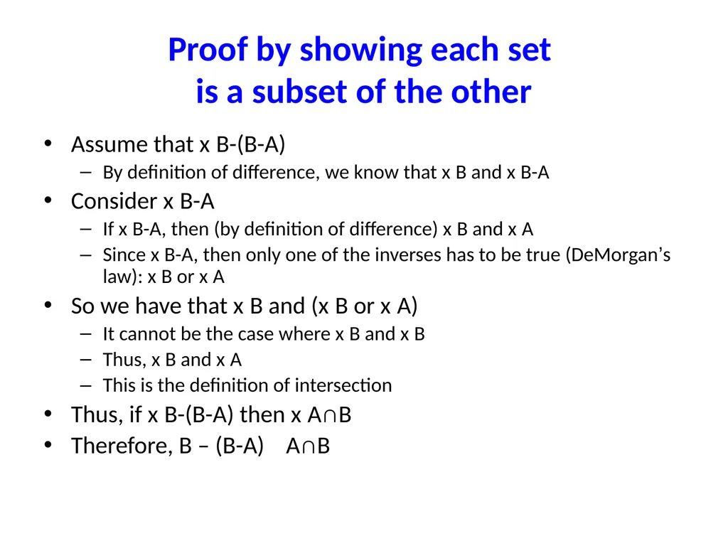 Set Theory – Part I Chapter 3.1, 3.2, 3.3 - slide 53 of 58