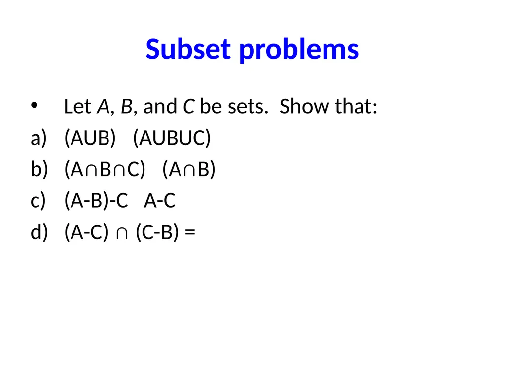 Set Theory – Part I Chapter 3.1, 3.2, 3.3 - slide 57 of 58