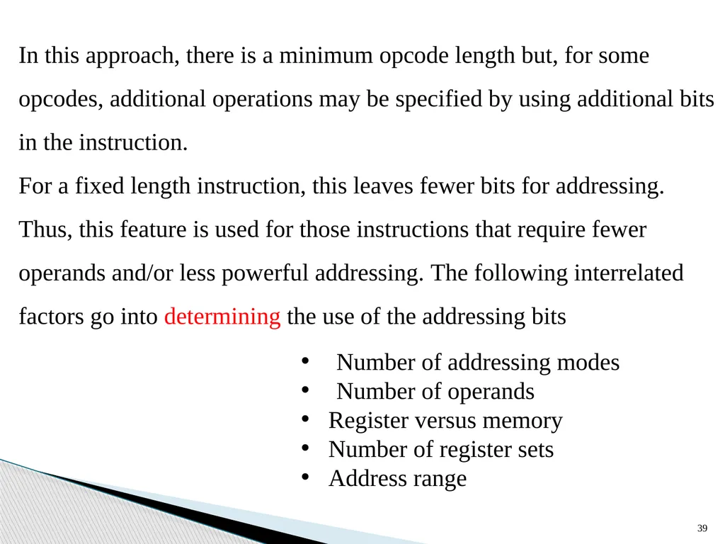 Architecture and Hardware (ITEC582 ) Chapter 13 - slide 39 of 58