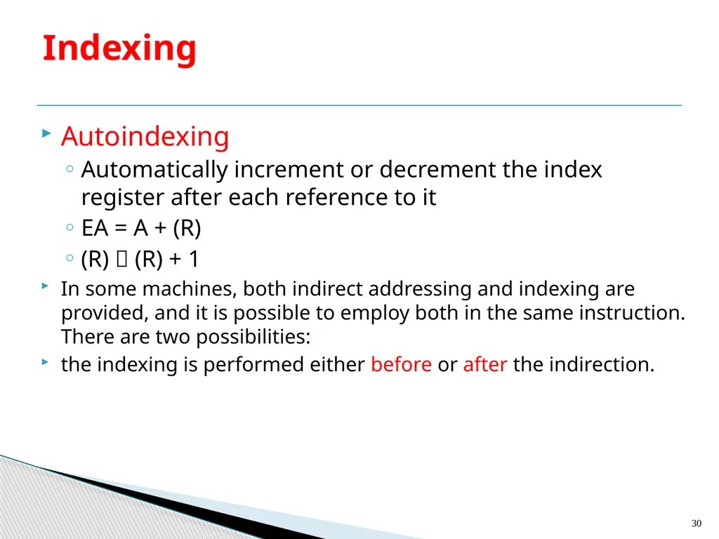 Architecture and Hardware (ITEC582 ) Chapter 13 - slide 30 of 58