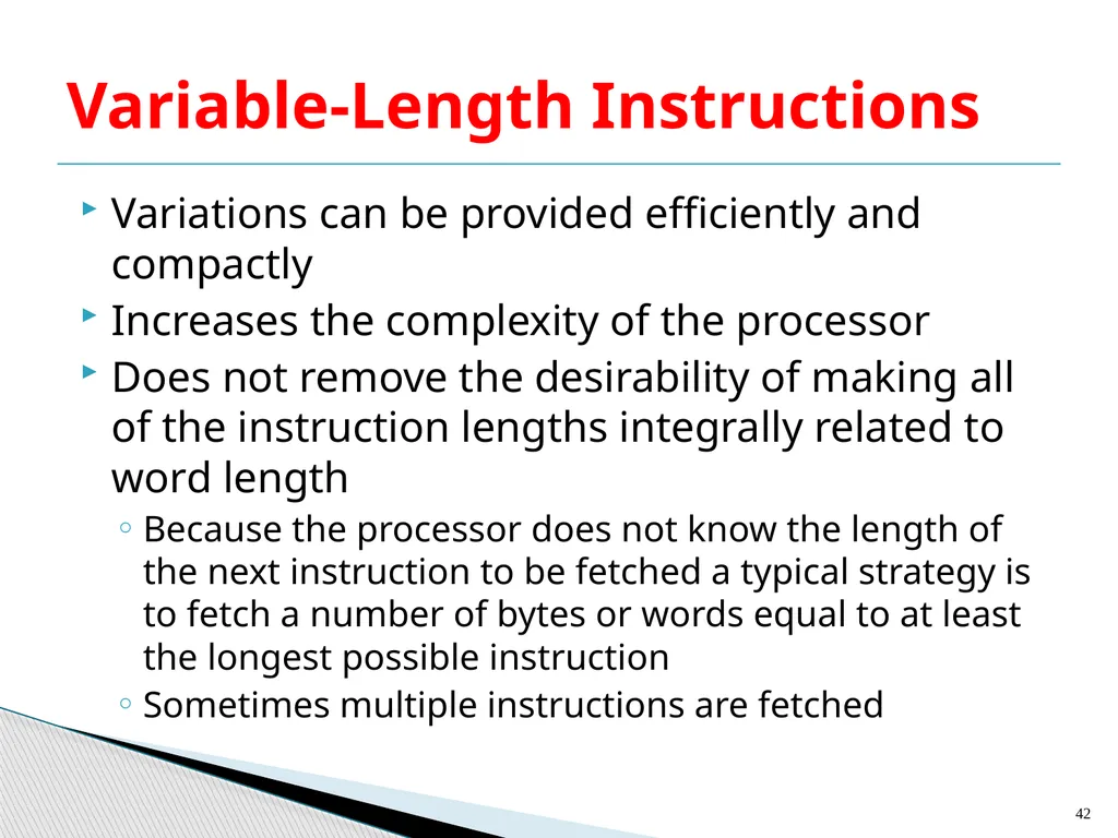 Architecture and Hardware (ITEC582 ) Chapter 13 - slide 42 of 58