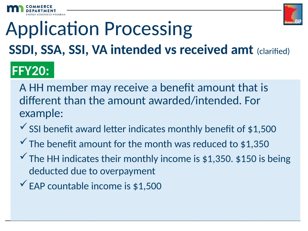 Energy Assistance Program FFY20 Annual Training - slide 34 of 58