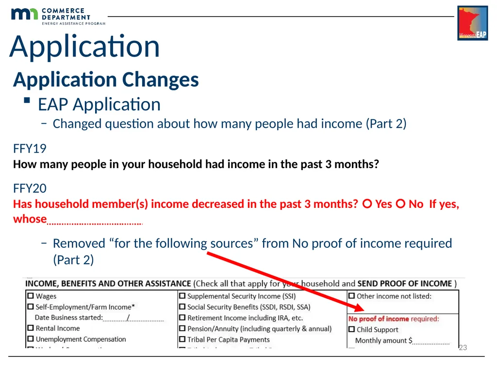 Energy Assistance Program FFY20 Annual Training - slide 23 of 58