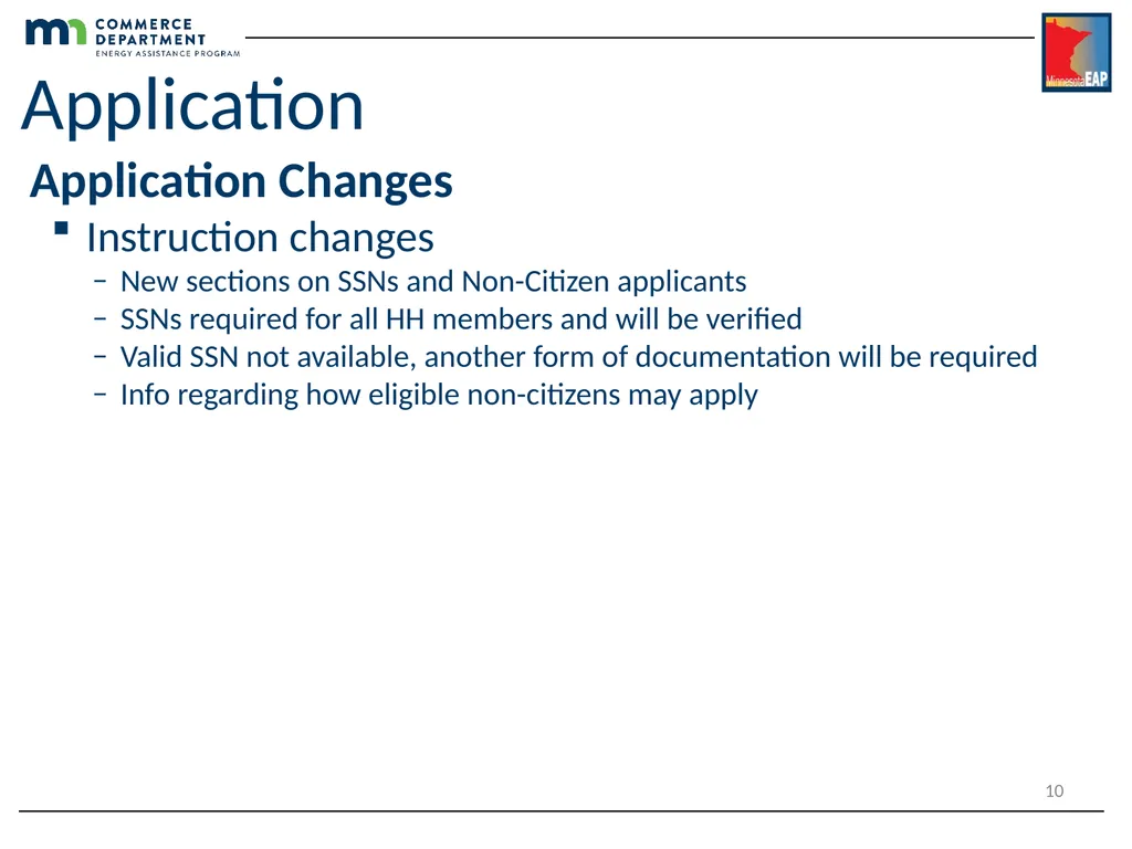 Energy Assistance Program FFY20 Annual Training - slide 10 of 58
