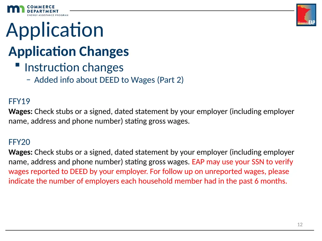Energy Assistance Program FFY20 Annual Training - slide 12 of 58