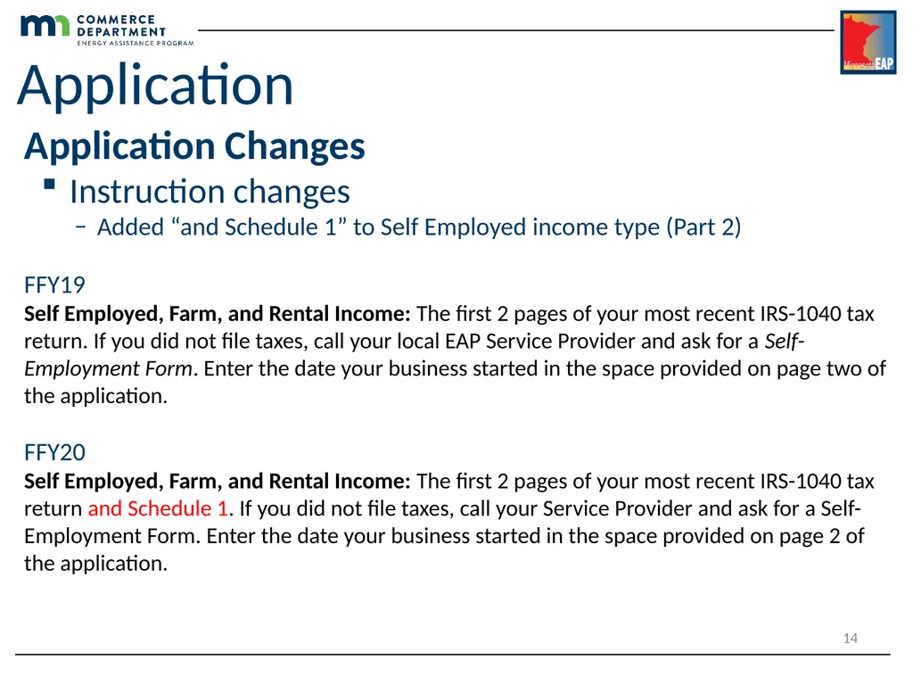 Energy Assistance Program FFY20 Annual Training - slide 14 of 58