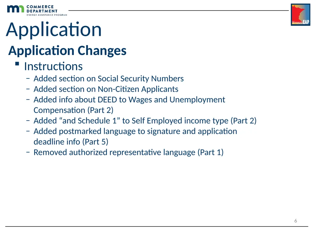 Energy Assistance Program FFY20 Annual Training - slide 6 of 58