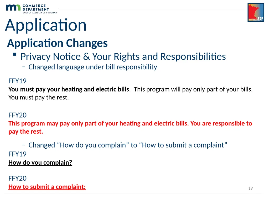 Energy Assistance Program FFY20 Annual Training - slide 19 of 58