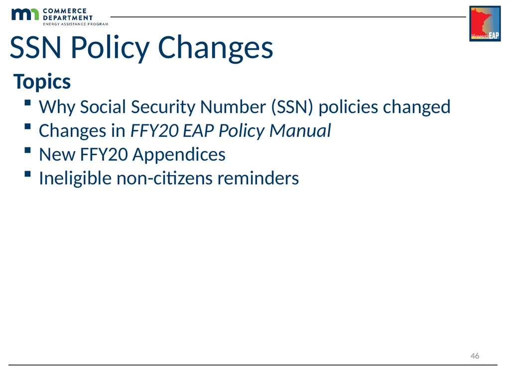 Energy Assistance Program FFY20 Annual Training - slide 46 of 58