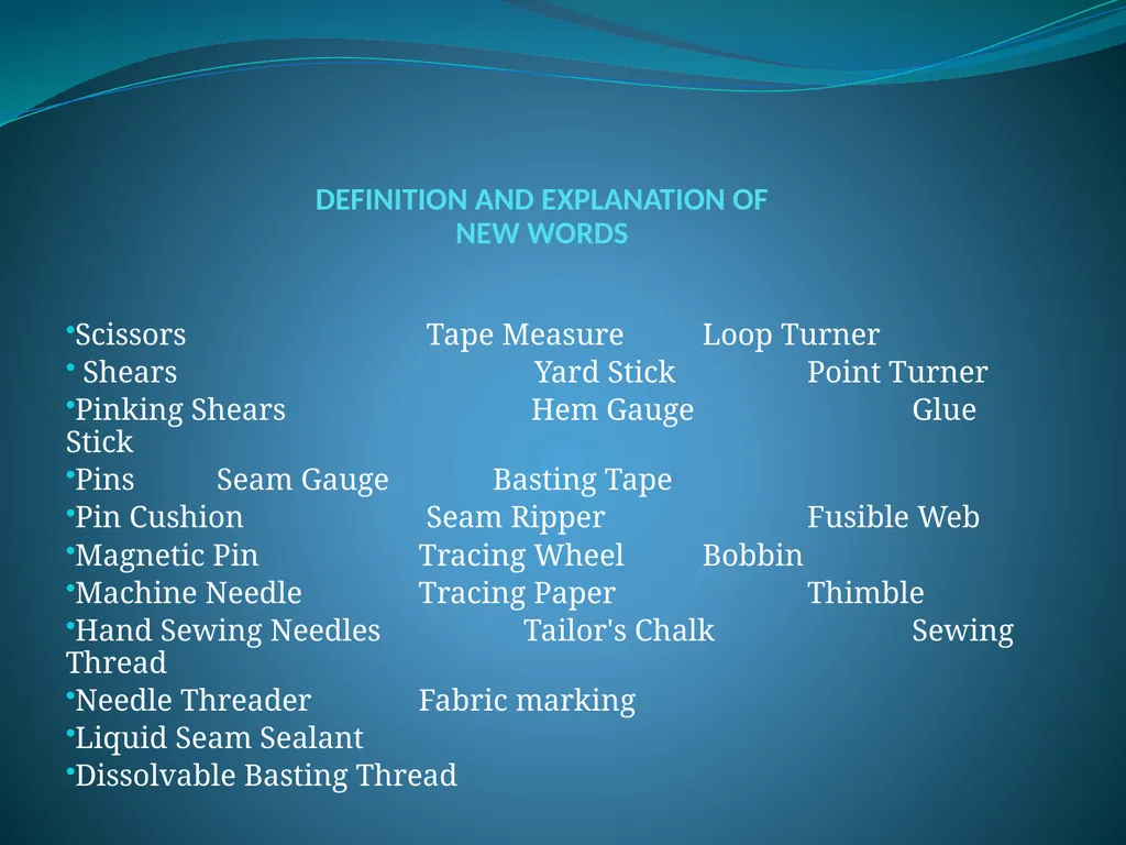 a DEFINITION AND EXPLANATION OF NEW WORDS Scissors - slide 2 of 17