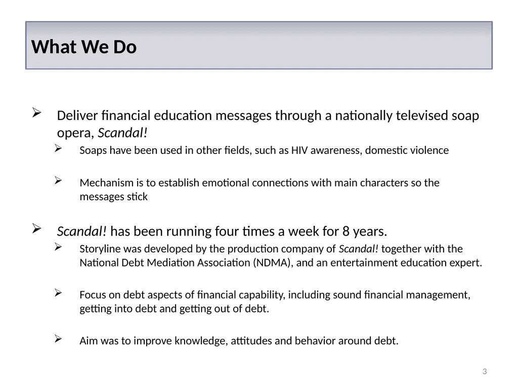 The World Bank Financial Literacy through - slide 3 of 16
