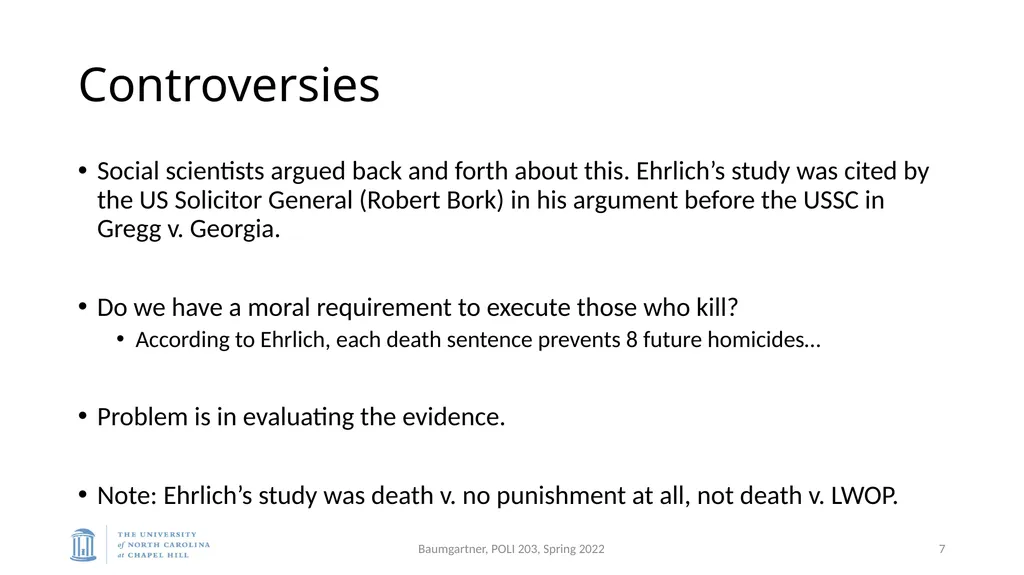 Deadly Justice, Ch 15-16 Deterrence, then - slide 7 of 27
