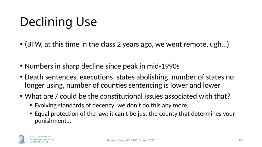 Deadly Justice, Ch 15-16 Deterrence, then - slide 13 of 27
