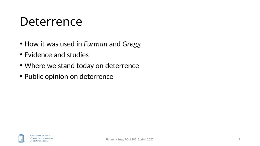 Deadly Justice, Ch 15-16 Deterrence, then - slide 5 of 27