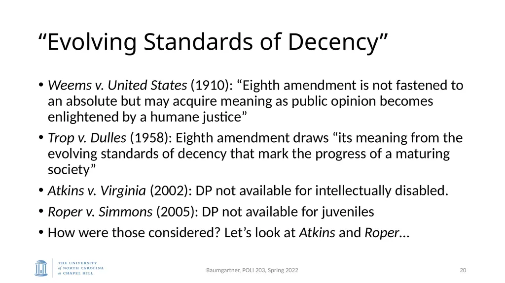 Deadly Justice, Ch 15-16 Deterrence, then - slide 20 of 27