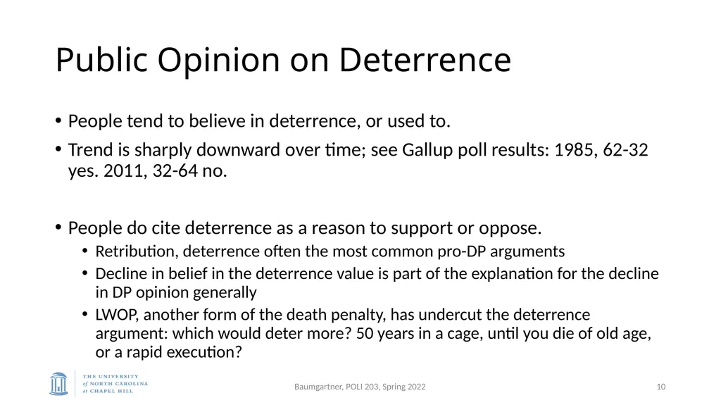 Deadly Justice, Ch 15-16 Deterrence, then - slide 10 of 27