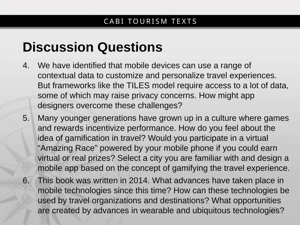 Chapter 6 Mobilities and Information Technology - slide 23 of 25