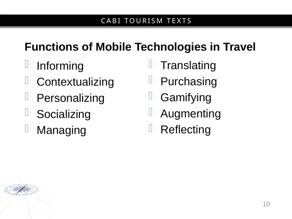 Chapter 6 Mobilities and Information Technology - slide 10 of 25