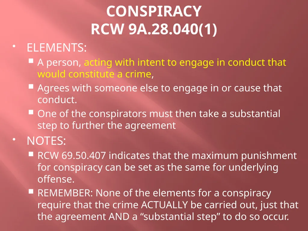 CRIMINAL LAW: ELEMENTS in Washington John Marlow - slide 10 of 17