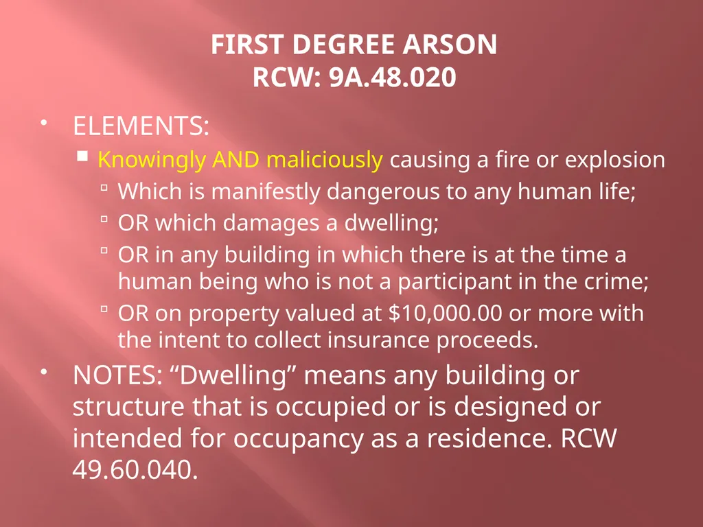CRIMINAL LAW: ELEMENTS in Washington John Marlow - slide 4 of 17