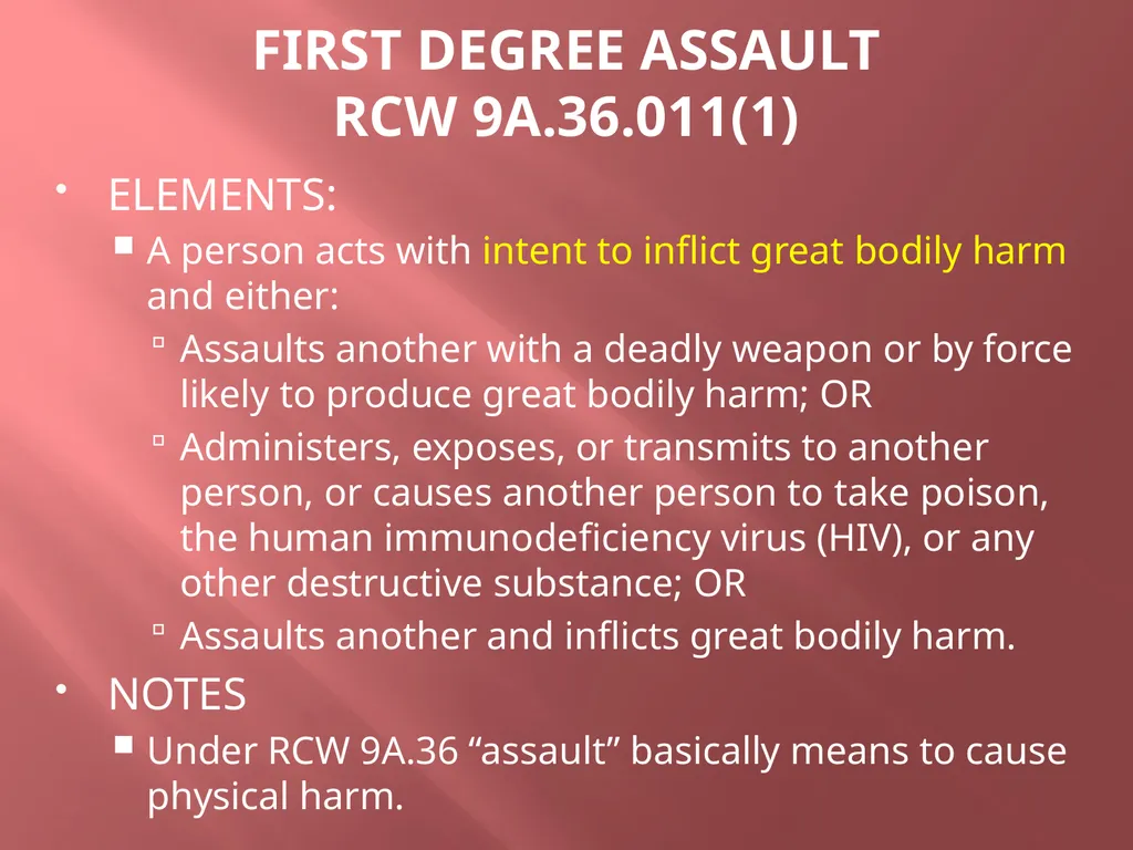 CRIMINAL LAW: ELEMENTS in Washington John Marlow - slide 5 of 17
