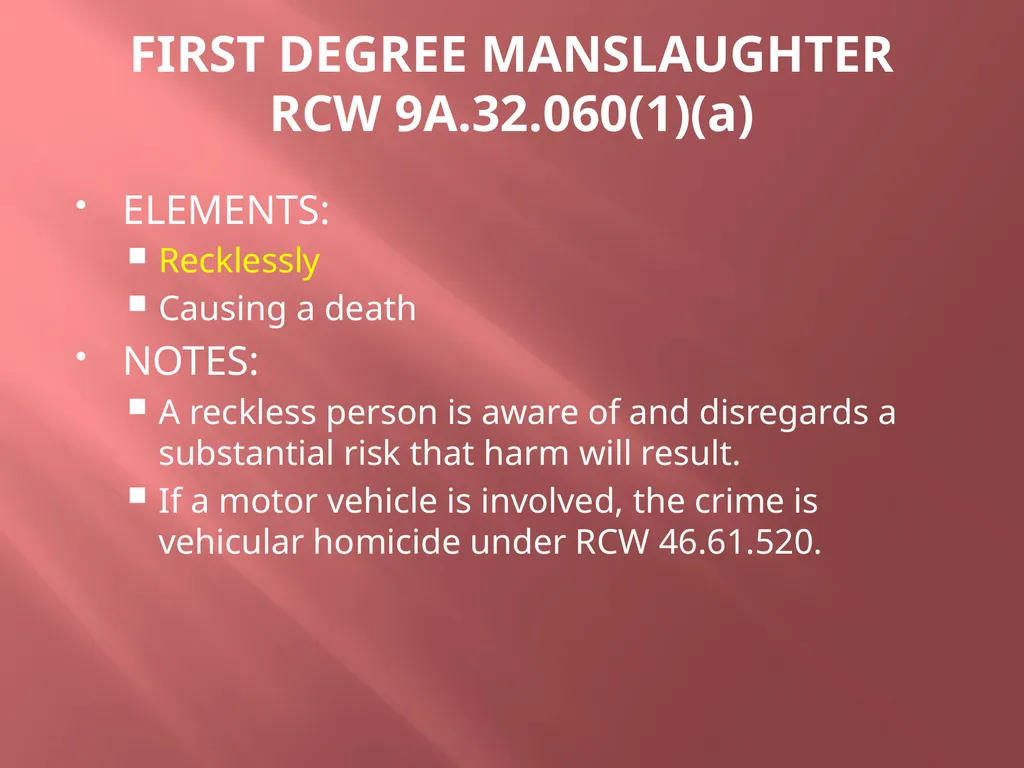 CRIMINAL LAW: ELEMENTS in Washington John Marlow - slide 9 of 17
