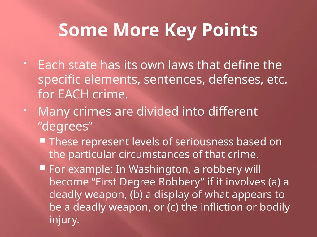 CRIMINAL LAW: ELEMENTS in Washington John Marlow - slide 3 of 17