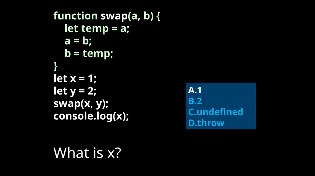 Fun With Functions Block Scope { let a; { let - slide 18 of 130