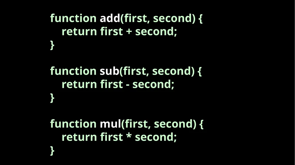 Fun With Functions Block Scope { let a; { let - slide 23 of 130