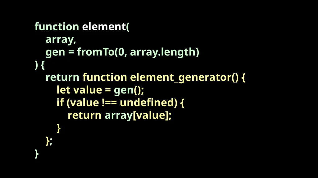 Fun With Functions Block Scope { let a; { let - slide 61 of 130