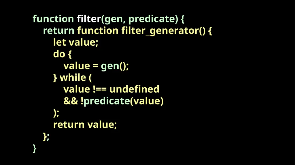Fun With Functions Block Scope { let a; { let - slide 65 of 130