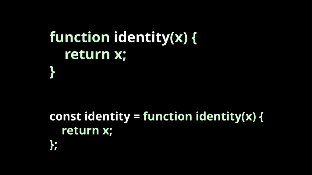 Fun With Functions Block Scope { let a; { let - slide 8 of 130