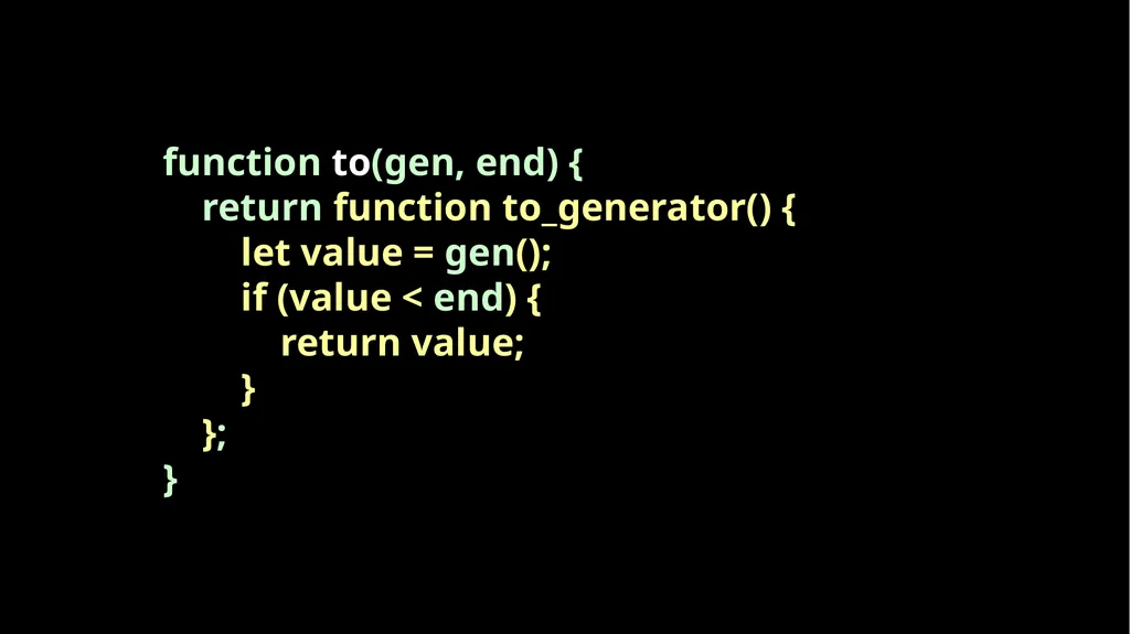Fun With Functions Block Scope { let a; { let - slide 55 of 130