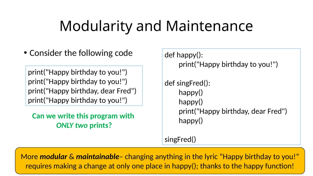 15-110: Principles of Computing Functions- Part I - slide 10 of 28