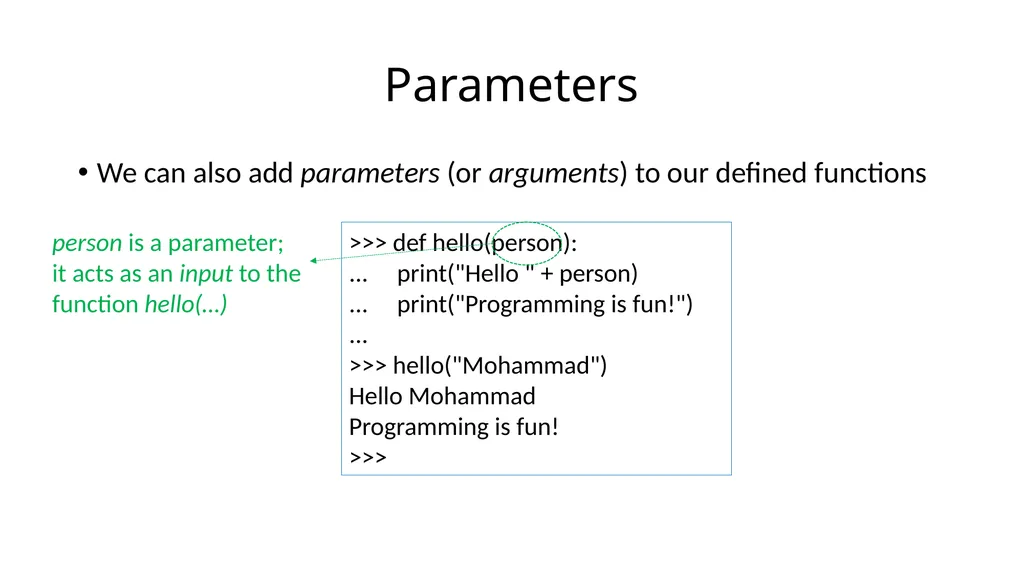 15-110: Principles of Computing Functions- Part I - slide 7 of 28