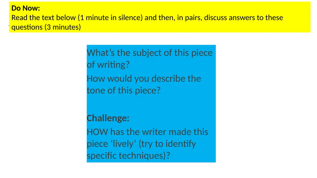 Non-Fiction Writing Lively Magazine Article ): - slide 2 of 10