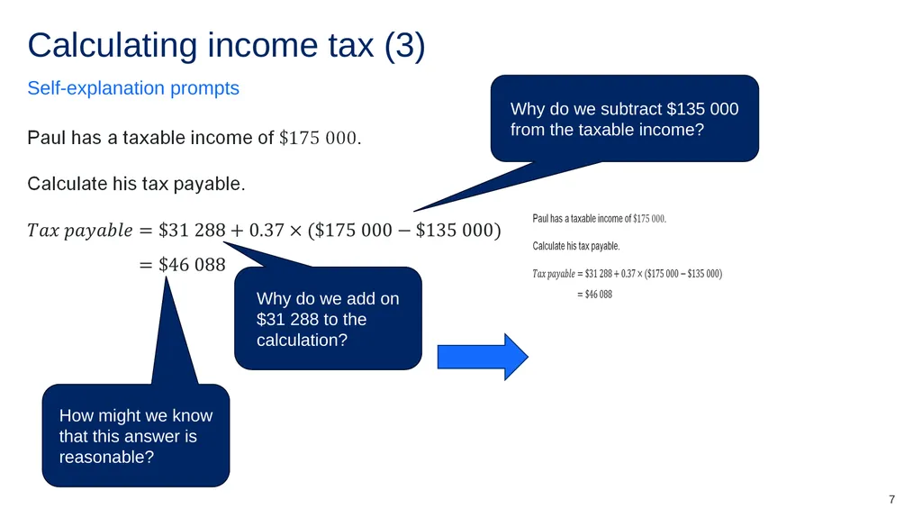 Calculating income tax Mathematics Standard – - slide 7 of 16