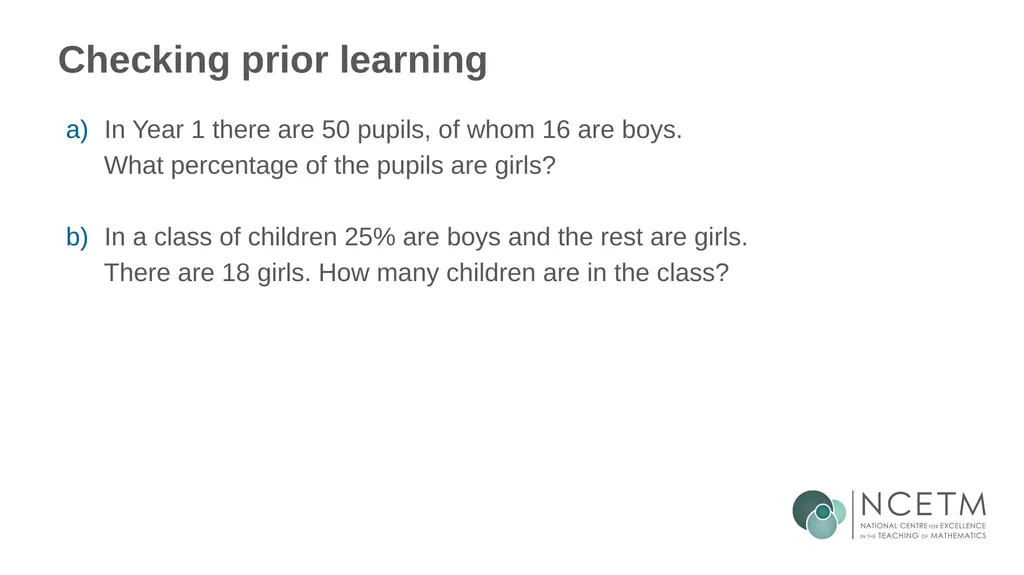Calculating percentage changes (from 3.1 - slide 11 of 40