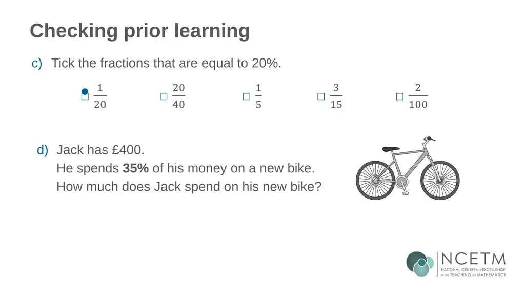 Calculating percentage changes (from 3.1 - slide 12 of 40