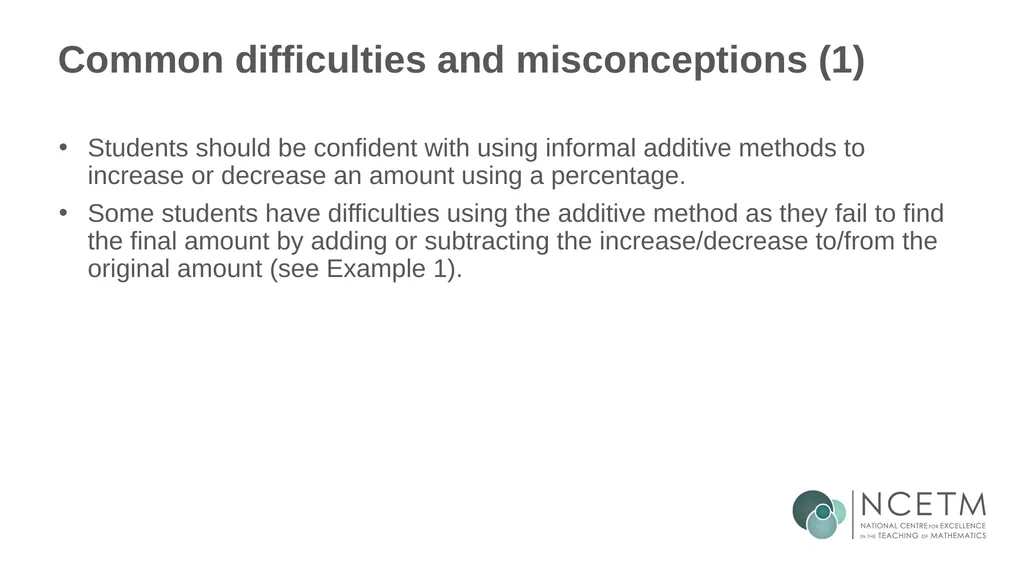 Calculating percentage changes (from 3.1 - slide 14 of 40