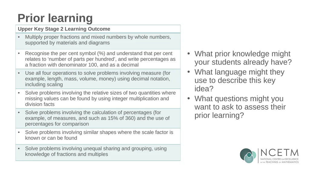 Calculating percentage changes (from 3.1 - slide 9 of 40