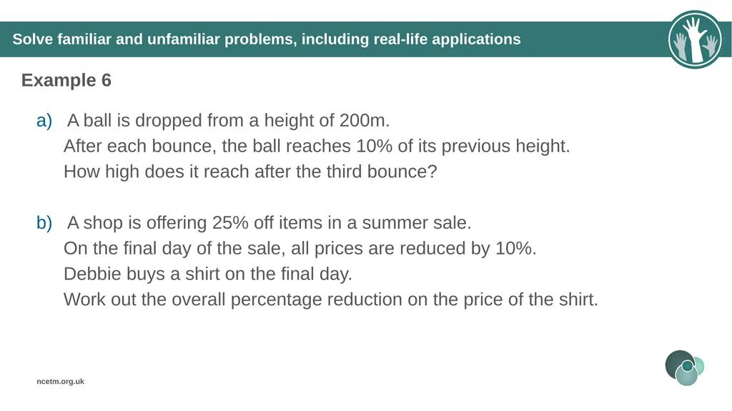 Calculating percentage changes (from 3.1 - slide 26 of 40