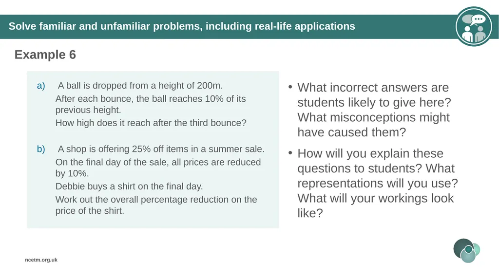Calculating percentage changes (from 3.1 - slide 27 of 40