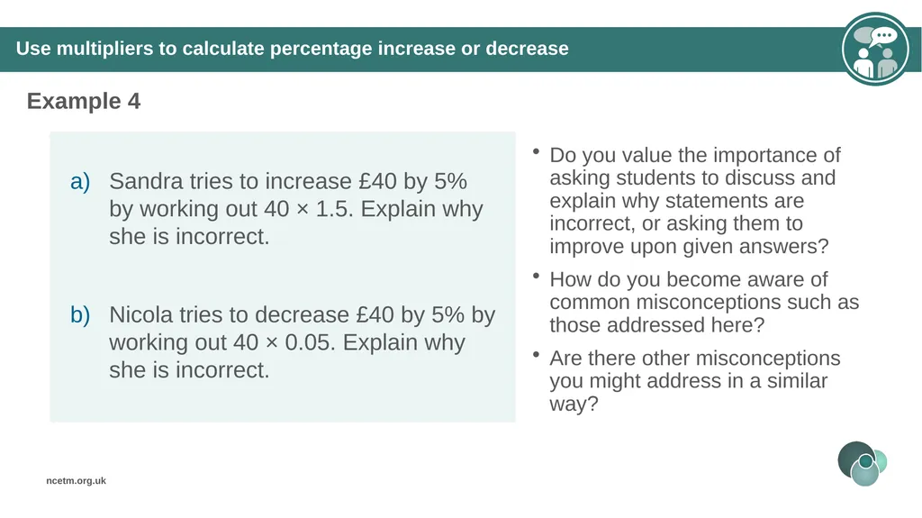 Calculating percentage changes (from 3.1 - slide 23 of 40